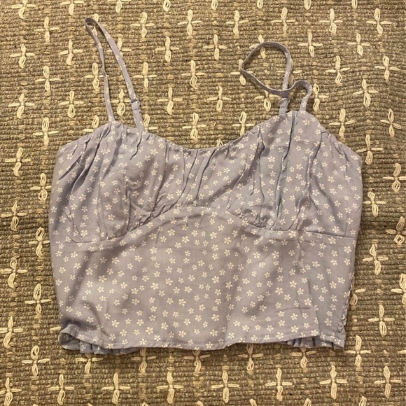 PacSun Tops - Blue floral tank top